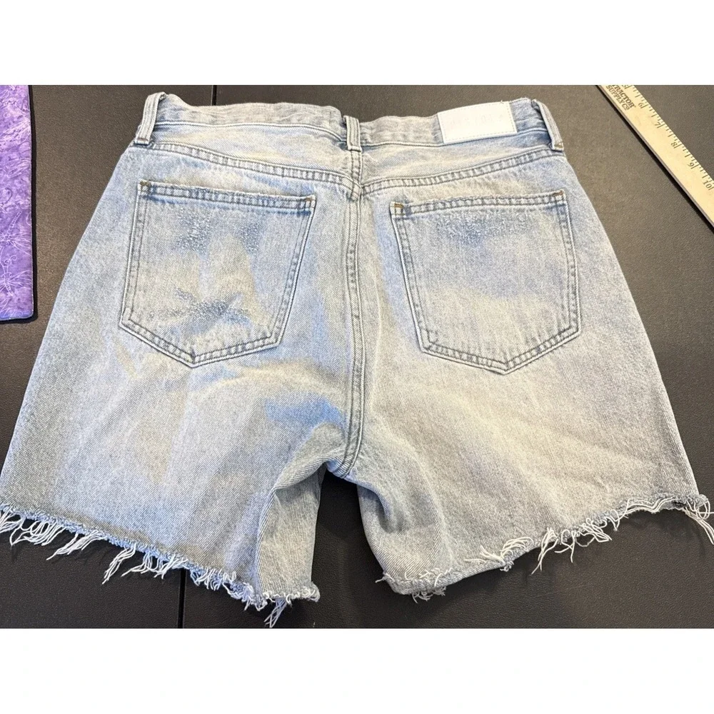 Pistola Womens Size 28 Devin St Tropez Cut Off Light Jean‎ Shorts Button Fly